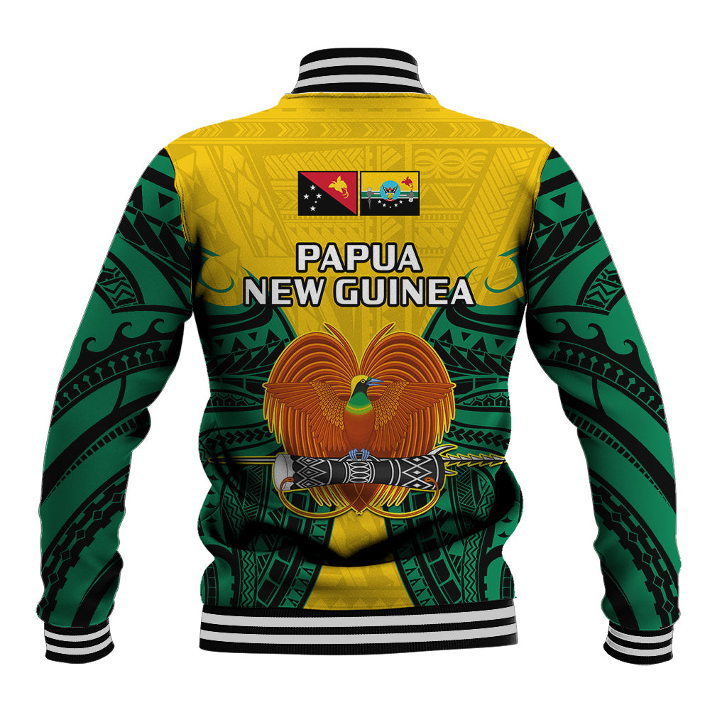Papua New Guinea Baseball Jacket Hela Province Mix Coat Of Arms Polynesian Art LT14 - Polynesian Pride