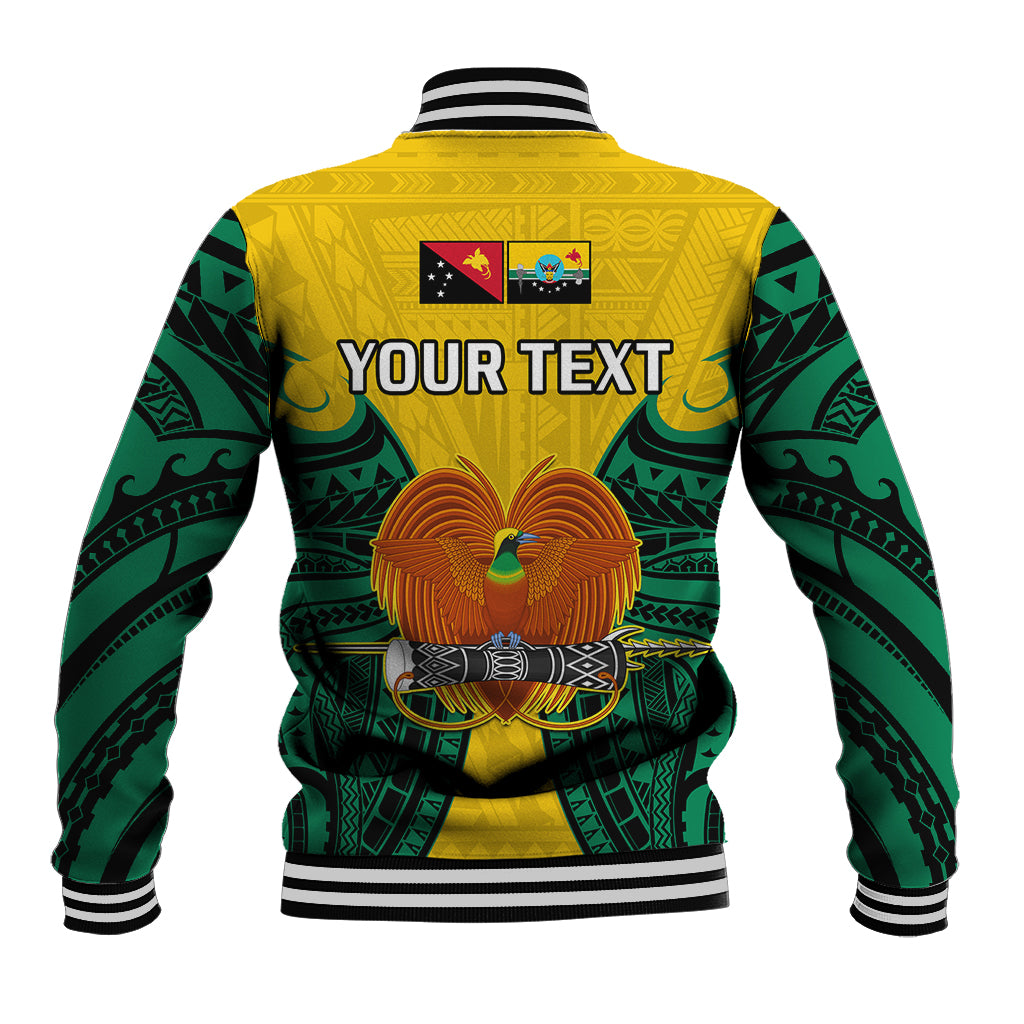 (Custom Personalised) Papua New Guinea Baseball Jacket Hela Province Mix Coat Of Arms Polynesian Art LT14 - Polynesian Pride