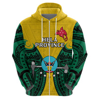 Custom Papua New Guinea Hoodie Hela Province Mix Coat of Arms Polynesian Art LT14 - Polynesian Pride