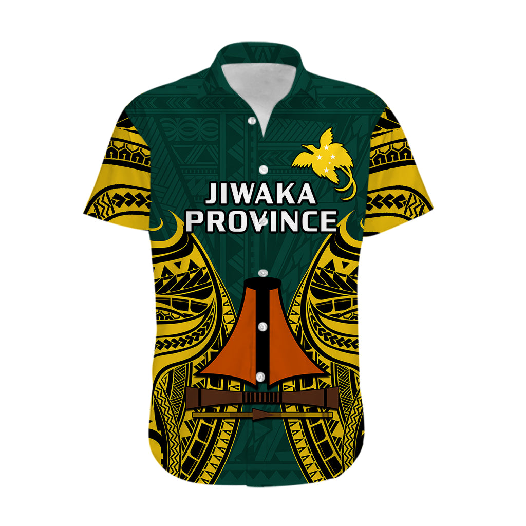 Papua New Guinea Hawaiian Shirt Jiwaka Province Mix Coat Of Arms Polynesian Art LT14 - Polynesian Pride