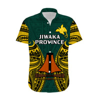 (Custom Personalised) Papua New Guinea Hawaiian Shirt Jiwaka Province Mix Coat Of Arms Polynesian Art LT14 - Polynesian Pride