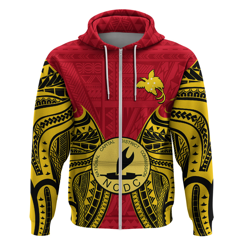 Papua New Guinea Hoodie National Capital District Mix Coat of Arms Polynesian Art LT14 - Polynesian Pride