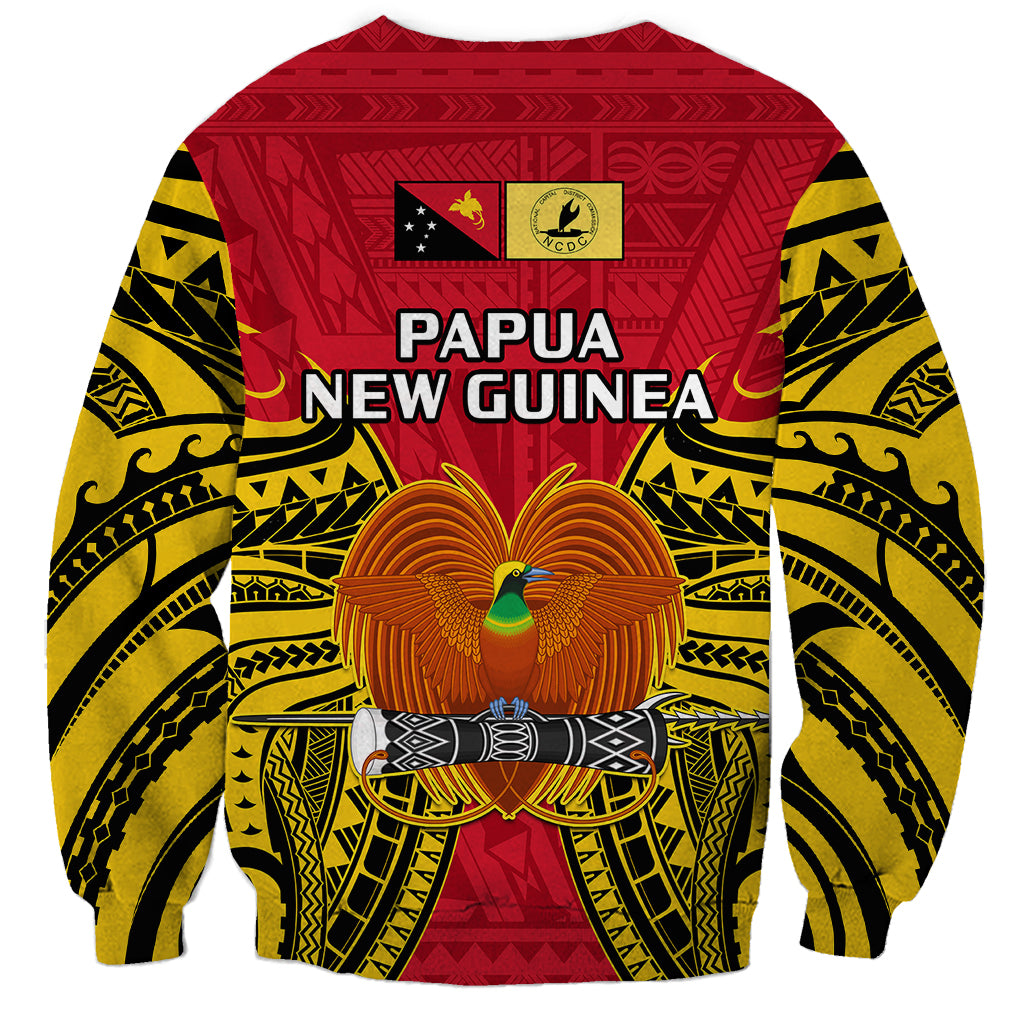 Papua New Guinea Sweatshirt National Capital District Mix Coat Of Arms Polynesian Art LT14 - Polynesian Pride