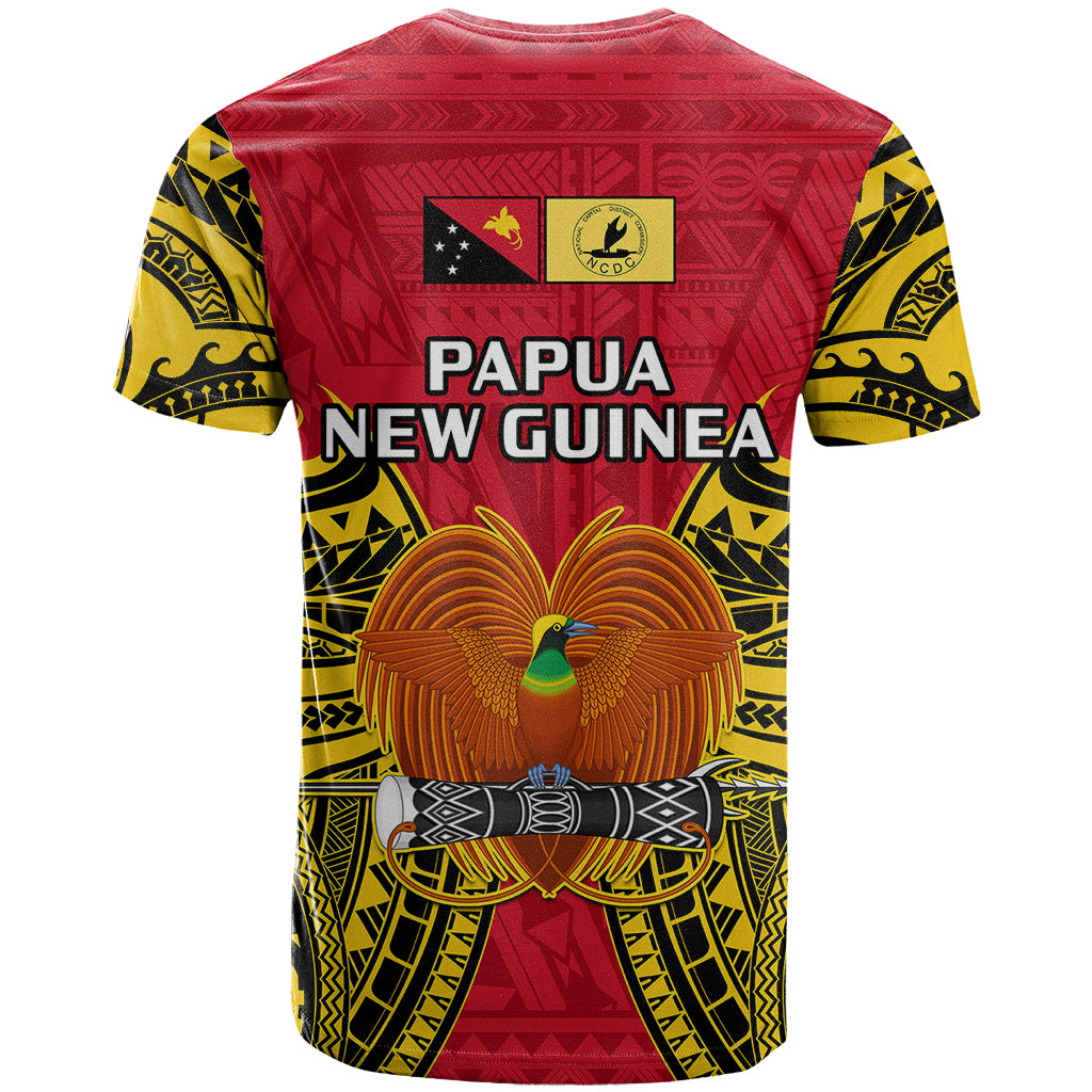Papua New Guinea T Shirt National Capital District Mix Coat Of Arms Polynesian Art LT14 - Polynesian Pride