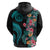 Palau Hoodie Tropical Flowers With Polynesian Pattern LT14 - Polynesian Pride