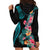 Palau Hoodie Dress Tropical Flowers With Polynesian Pattern LT14 - Polynesian Pride