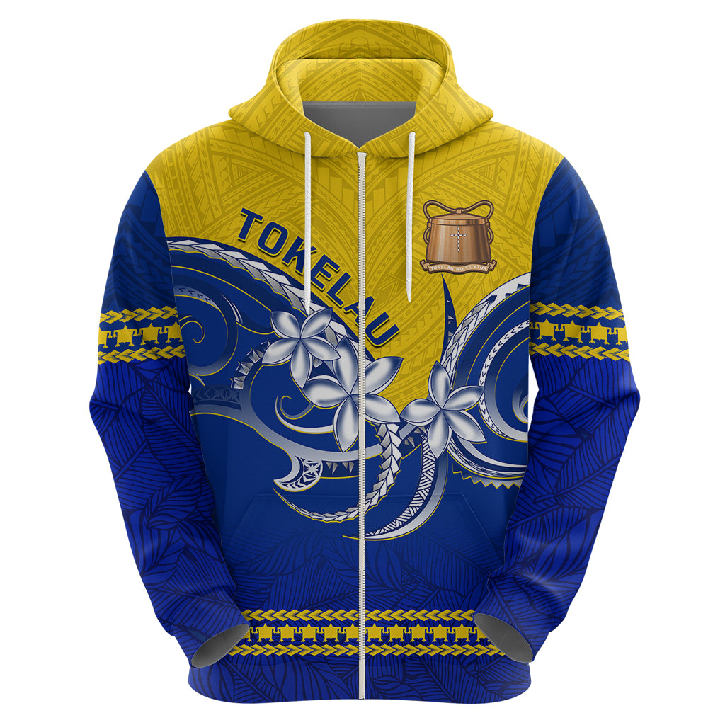Tokelau Hoodie Tokelauan Tatau Plumeria Special Style LT14 - Polynesian Pride
