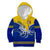 Tokelau Kid Hoodie Tokelauan Tatau Plumeria Special Style LT14 Hoodie Blue - Polynesian Pride