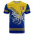Tokelau T Shirt Tokelauan Tatau Plumeria Special Style LT14 Blue - Polynesian Pride