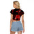 Tokelau Raglan Cropped T Shirt Tokelauan Tatau With Badge Red LT14 - Polynesian Pride