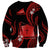 Tokelau Sweatshirt Tokelauan Tatau With Badge Red LT14 - Polynesian Pride