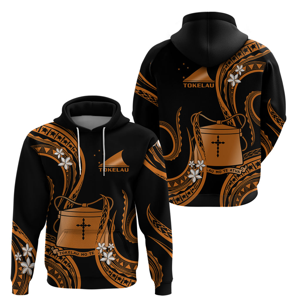 Tokelau Hoodie Tokelauan Tatau With Badge Gold LT14 Gold - Polynesian Pride