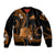 Tokelau Sleeve Zip Bomber Jacket Tokelauan Tatau With Badge Gold LT14 Unisex Gold - Polynesian Pride
