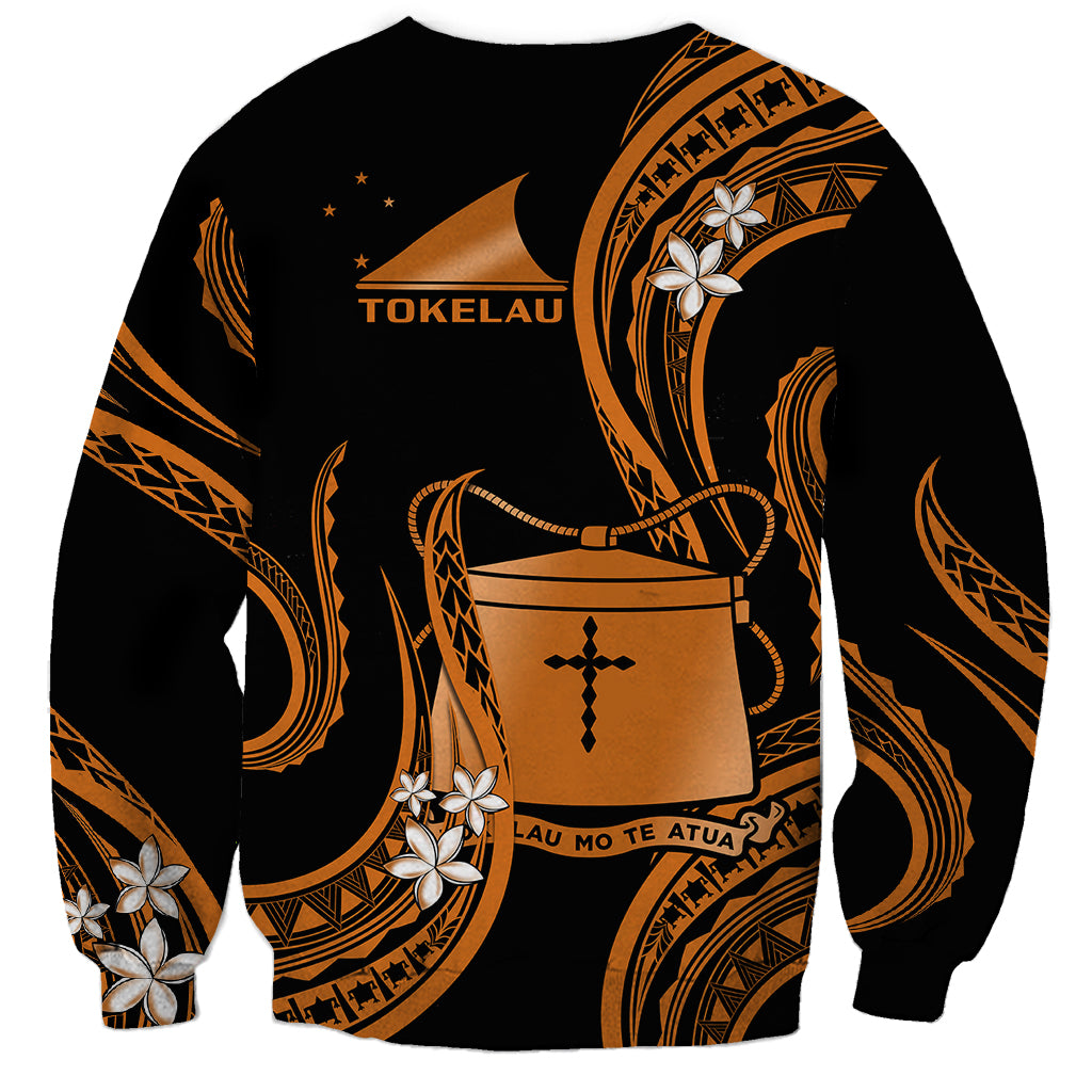 Tokelau Sweatshirt Tokelauan Tatau With Badge Gold LT14 - Polynesian Pride