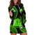 Tokelau Hoodie Dress Tokelauan Tatau With Badge Green LT14 - Polynesian Pride