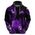 Tokelau Hoodie Tokelauan Tatau With Badge Purple LT14 - Polynesian Pride