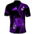 Tokelau Polo Shirt Tokelauan Tatau With Badge Purple LT14 - Polynesian Pride
