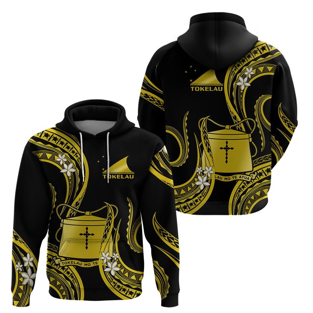 Tokelau Hoodie Tokelauan Tatau With Badge Yellow LT14 Yellow - Polynesian Pride