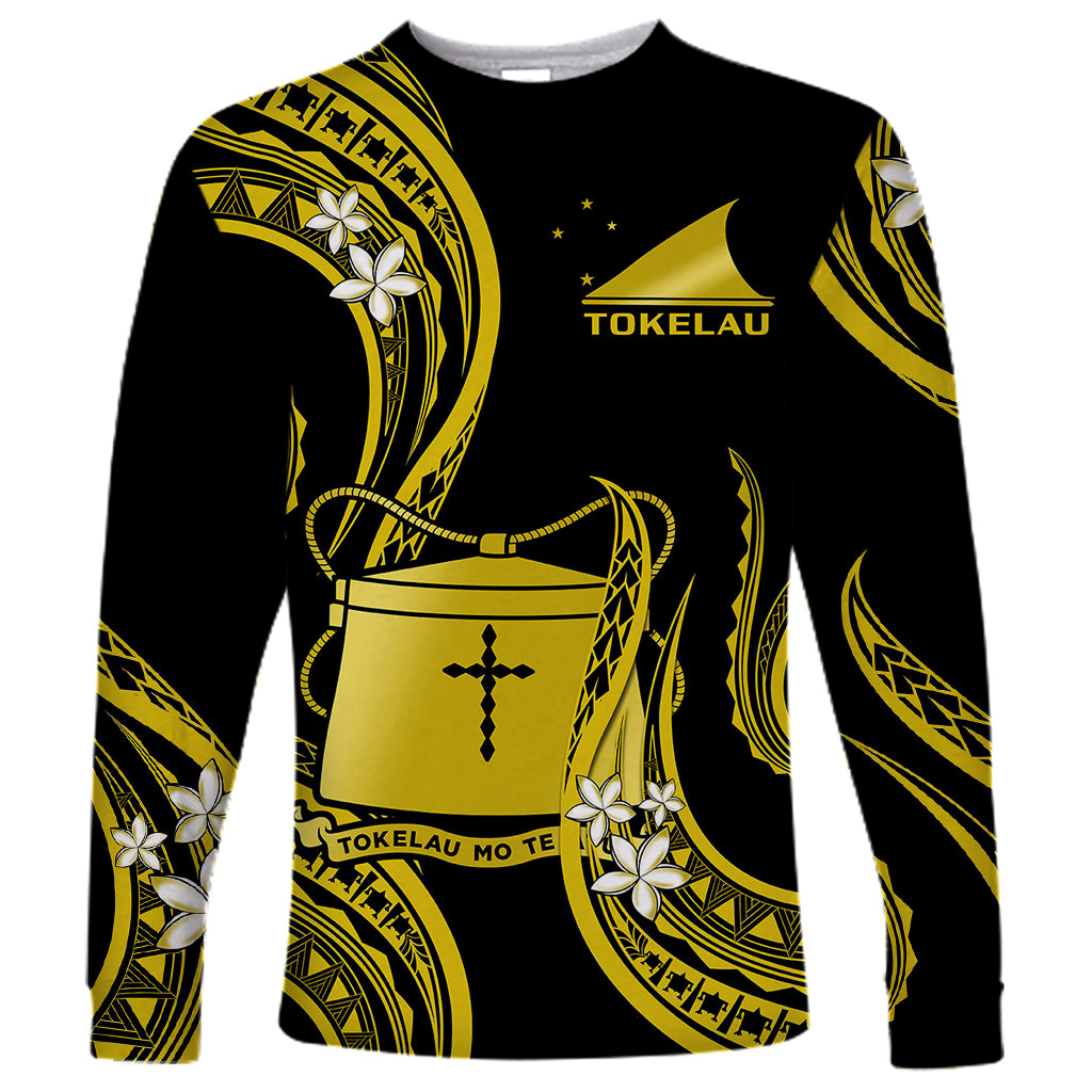 Tokelau Long Sleeve Shirt Tokelauan Tatau With Badge Yellow LT14 Unisex Yellow - Polynesian Pride