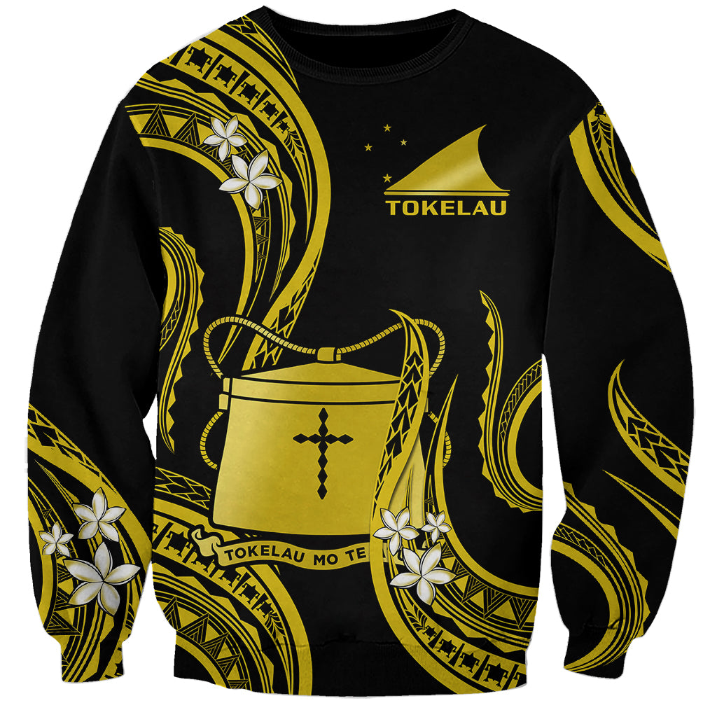 Tokelau Sweatshirt Tokelauan Tatau With Badge Yellow LT14 Unisex Yellow - Polynesian Pride