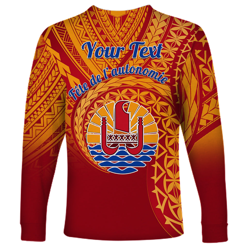 (Custom Personalised) French Polynesia Long Sleeve Shirt Happy Internal Autonomy Day LT14 - Polynesian Pride