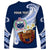 (Custom Personalised) Samoa Long Sleeve Shirt Ula Fala Kava Bowl Plumeria Polynesian Blue LT14 - Polynesian Pride