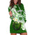 (Custom Personalised) Samoa Hoodie Dress Ula Fala Kava Bowl Plumeria Polynesian Green LT14 - Polynesian Pride