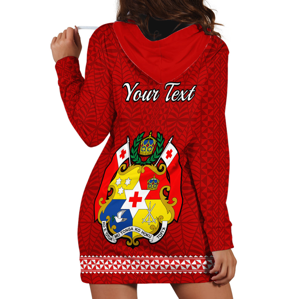 (Custom Personalised) Tonga Fathers Day Hoodie Dress Red Tongan Ngatu I Love You Dad LT14 - Polynesian Pride