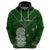 (Custom Text and Number) Aotearoa Rugby Hoodie All Stars New Zealand Tiki Maori LT14 Zip Hoodie Green - Polynesian Pride