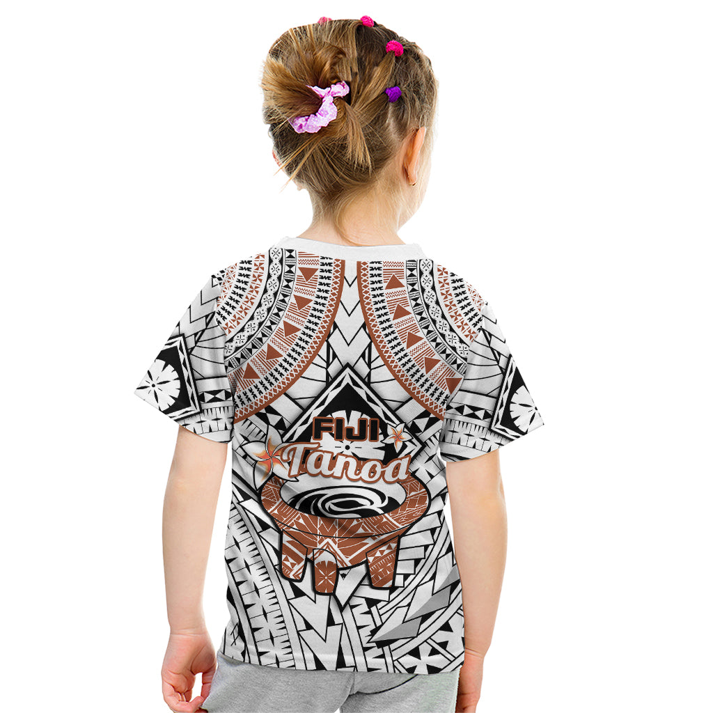 Fiji Tanoa Kid T Shirt Kava Bowl Fijian Tapa Brown Pattern LT14 - Polynesian Pride