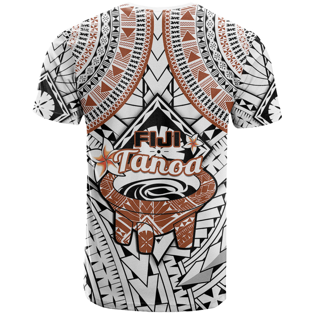 Fiji Tanoa T Shirt Kava Bowl Fijian Tapa Brown Pattern LT14 - Polynesian Pride
