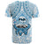 Fiji Tanoa T Shirt Kava Bowl Fijian Tapa Blue Pattern LT14 - Polynesian Pride