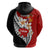 Tonga Kava Bowl Hoodie Tongan Kupesi Ngatu Pattern Black LT14 - Polynesian Pride