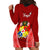 Tonga Heilala Flowers Hoodie Dress Tongan Ngatu White Special Verison LT14 - Polynesian Pride