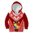 Tonga Heilala Flowers Kid Hoodie Tongan Ngatu White Special Verison LT14 Hoodie Red - Polynesian Pride