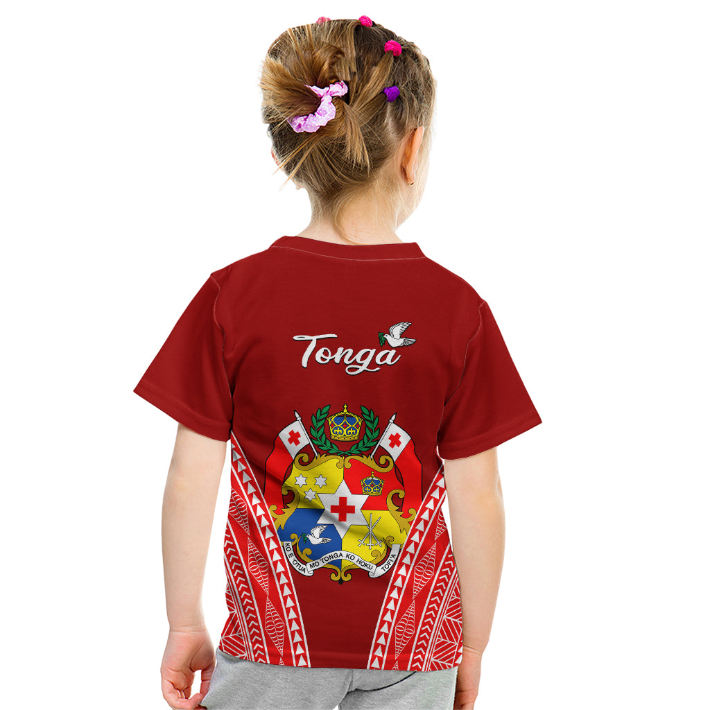 Tonga Heilala Flowers Kid T Shirt Tongan Ngatu White Special Verison LT14 - Polynesian Pride