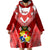 Tonga Heilala Flowers Wearable Blanket Hoodie Tongan Ngatu White Special Verison LT14 - Polynesian Pride