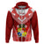 Custom Tonga Heilala Flowers Hoodie Tongan Ngatu White Special Verison LT14 - Polynesian Pride