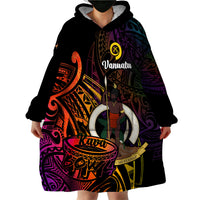 (Custom Personalised) Vanuatu Wearable Blanket Hoodie Kava Bowl Mix Polynesian Gradient Style LT14 - Polynesian Pride