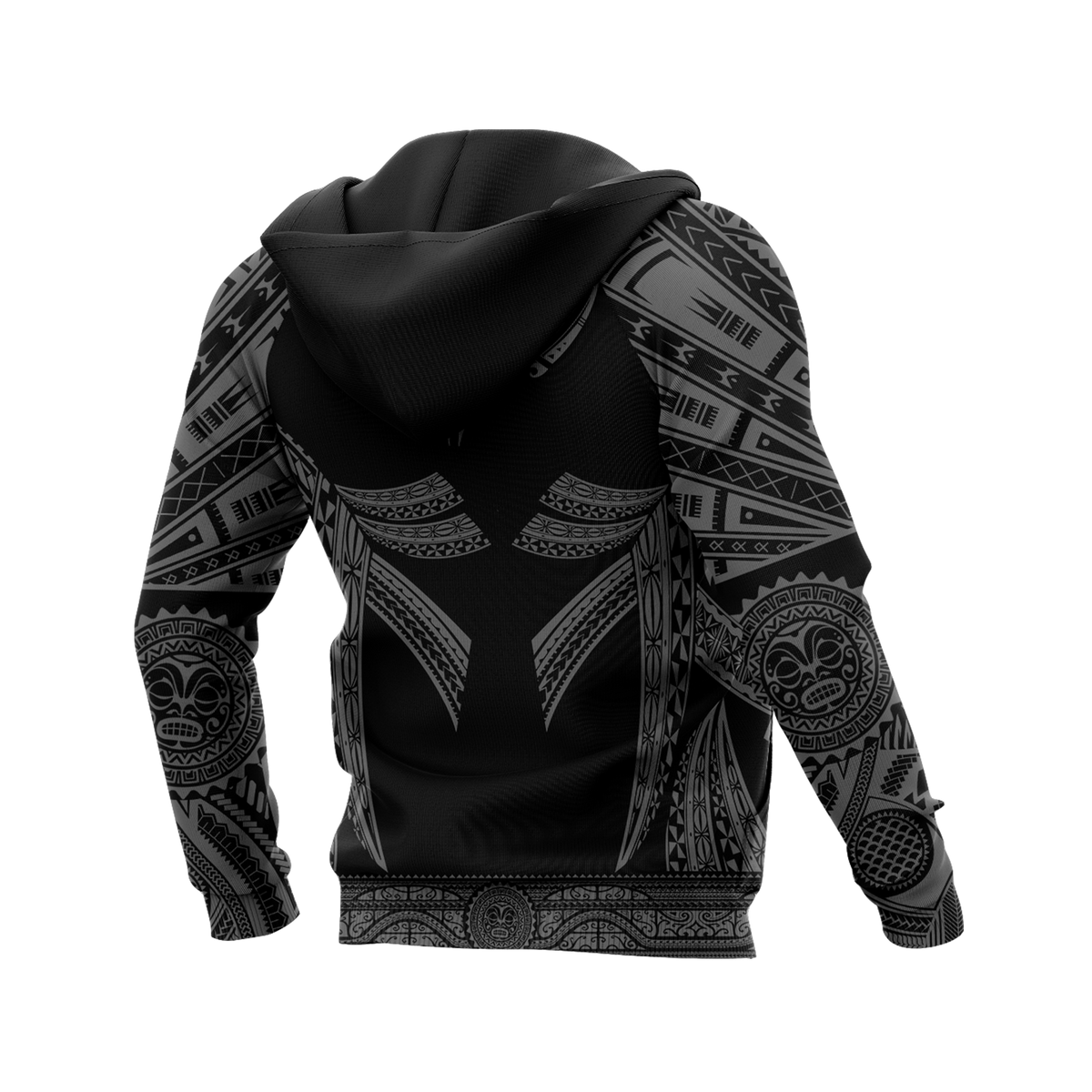 Hawaii Pullover Hoodie Kanaloa Polynesian Tattoo Special Gray A8 - Polynesian Pride