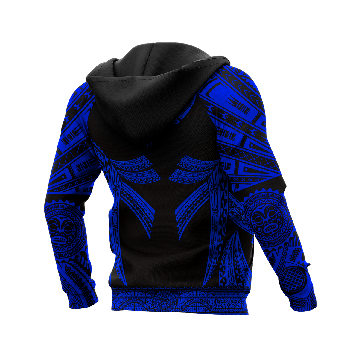 Hawaii Pullover Hoodie Kanaloa Polynesian Tattoo Special Blue A8 - Polynesian Pride