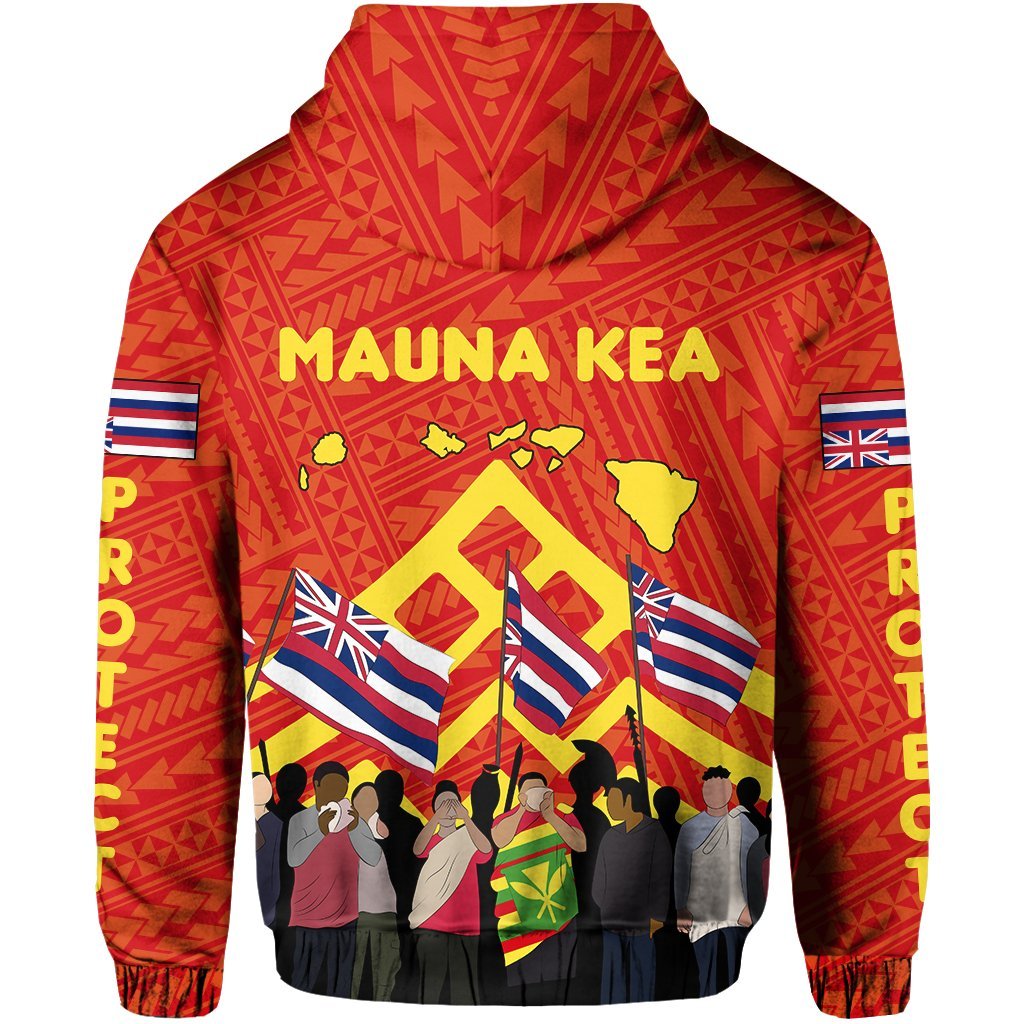 Polynesian Protectors Mauna Kea Flag of Hawaii Hoodie - Polynesian Pride