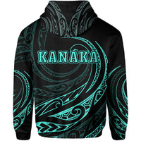 Kanaka Zipper Hoodie Frida Style Turquoise - Polynesian Pride