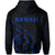 Kanaka Map Zipper Hoodie (Blue) Turtle Style - Polynesian Pride