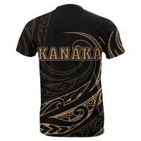 Kanaka T Shirt Frida Style Gold - Polynesian Pride