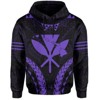 Polynesian Kakau Kanaka Map Hawaii Hoodie Sport Style Version 2.0 Purple - Polynesian Pride