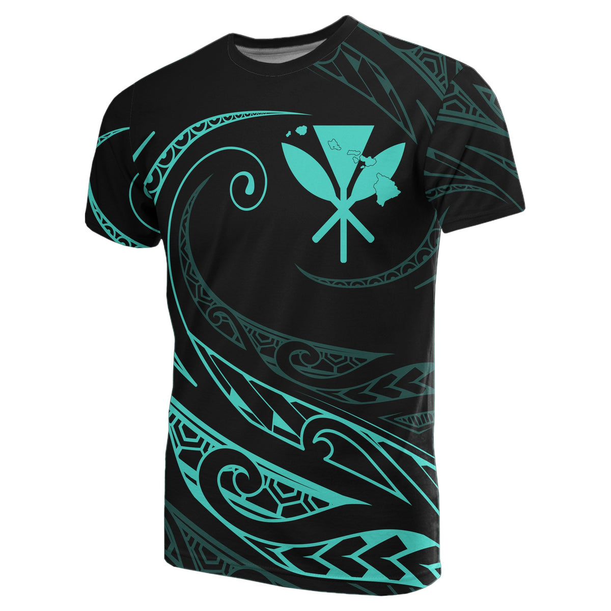 Kanaka T shirt Frida Style Turquoise - Polynesian Pride