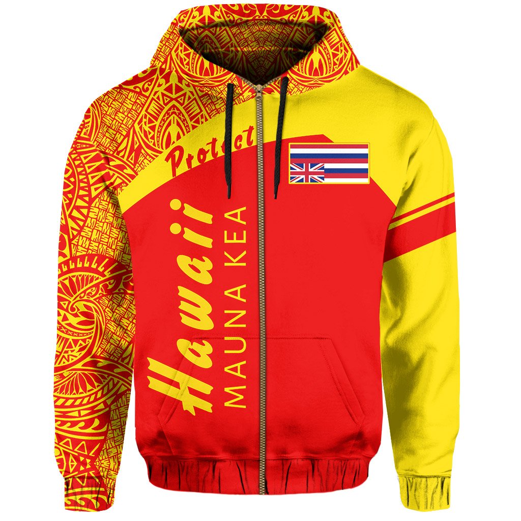 Hawaiian Polynesian Mauna Kea Zipper Hoodie Vera Style - Polynesian Pride