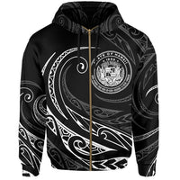 Hawaii Coat of Arms Zipper Hoodie Frida Style - Polynesian Pride