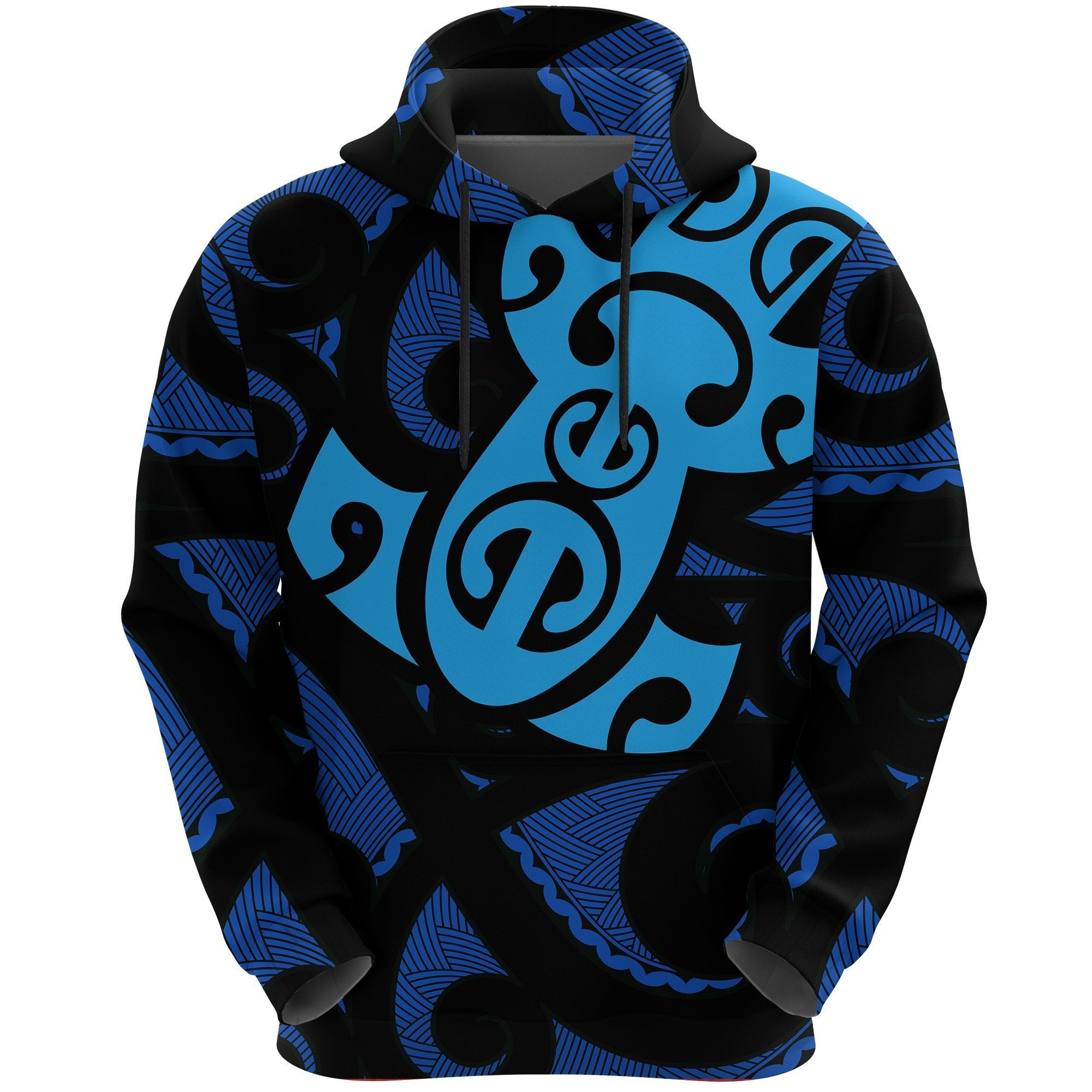 Maori Blue Mangopare Hoodie Unisex Blue - Polynesian Pride